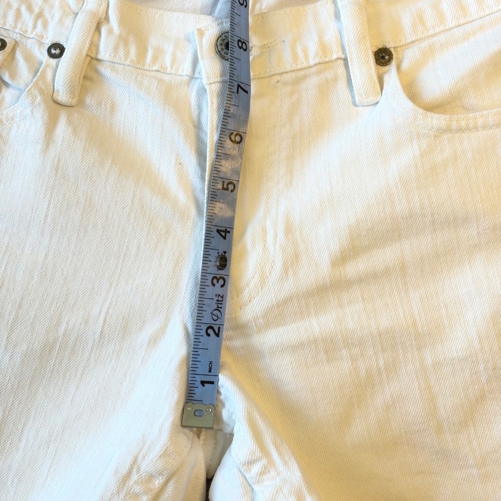Ralph Lauren Sport White Denim Shorts Womens 29 Stretch Pony Logo Preppy Y2K - Picture 8 of 11